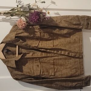 Mountain Hardwear Olive/Brown Patterned Shirt Jacket